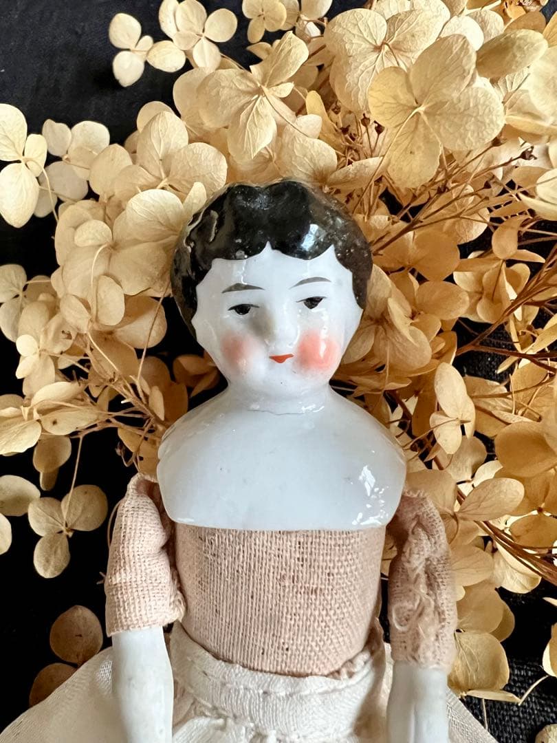 アンティーク　チャイナヘッドドール　タブリエ　16センチ　アナベルおまけ