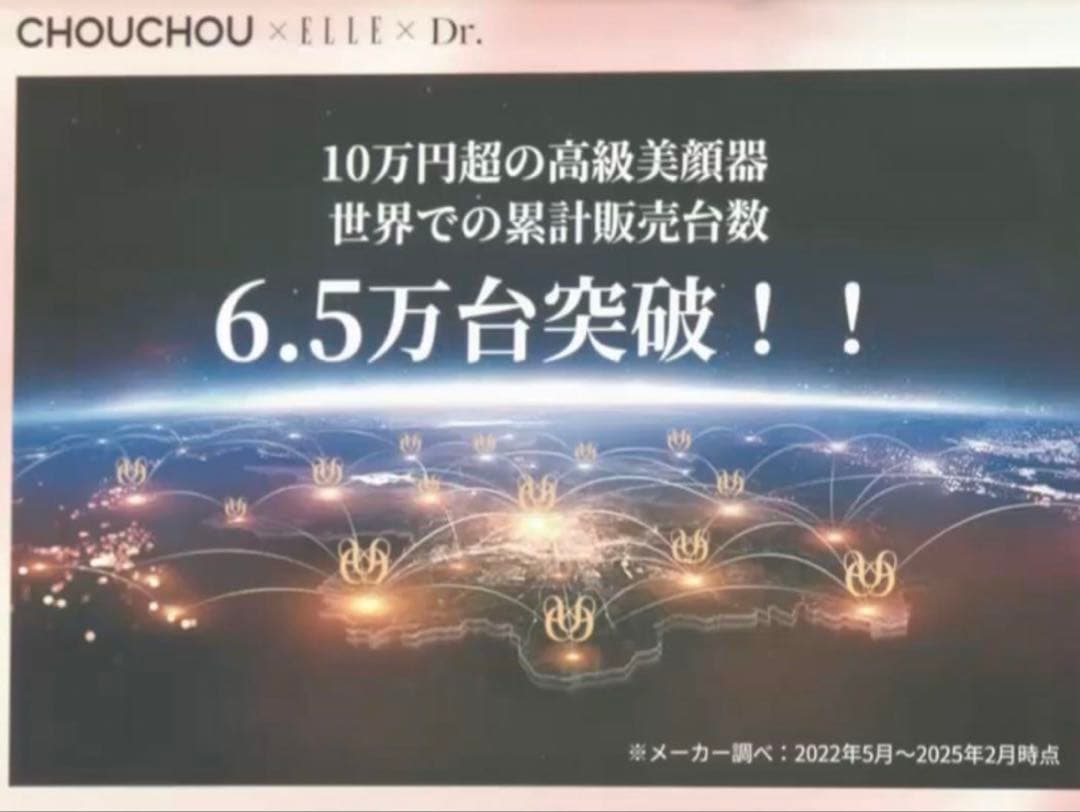 CHOUCHOU × ELLE スタイリストイオングロウブラシ 赤色青色LED