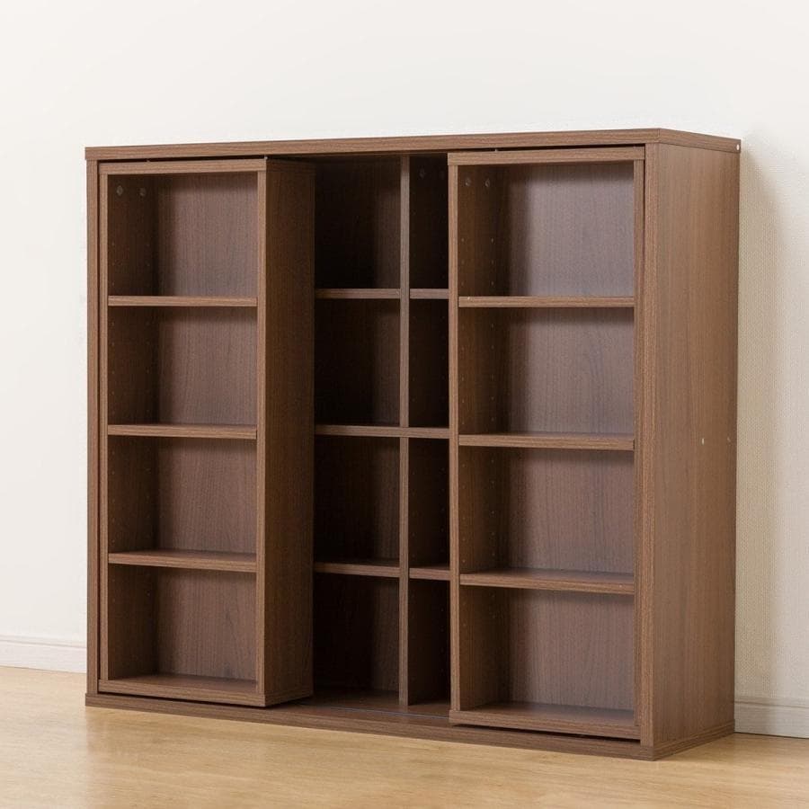 ニトリ 本棚 スライド式 テイルI 100MBR 幅100×奥行30×高90cm