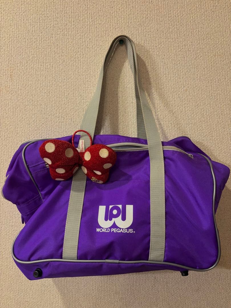 WORLD PEGASUS 旧ワッペ 紫 スクバミニーリボン付き