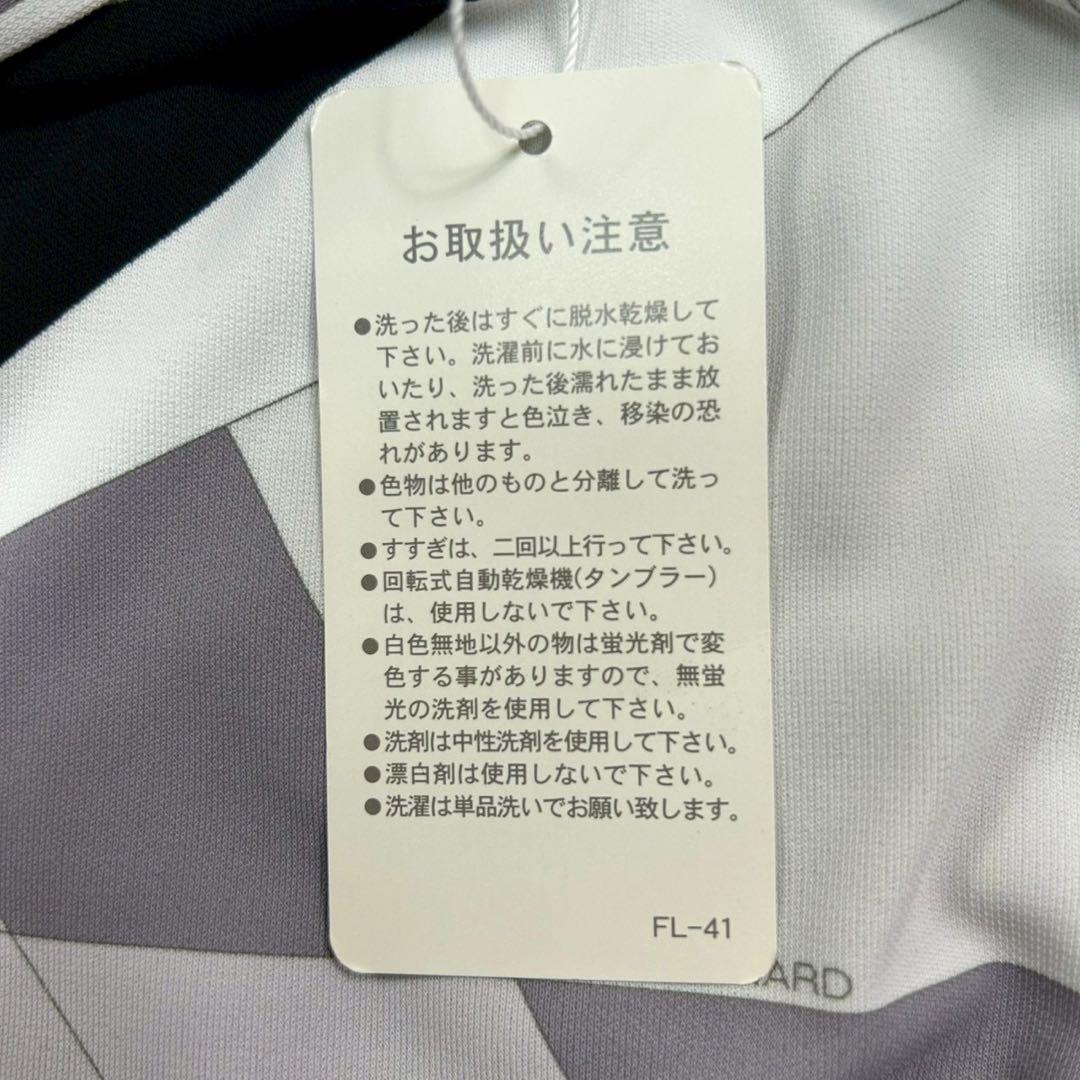 良品　レオナールスポーツ　ワンピース　花柄　ジオメトリック　ブラック系　38