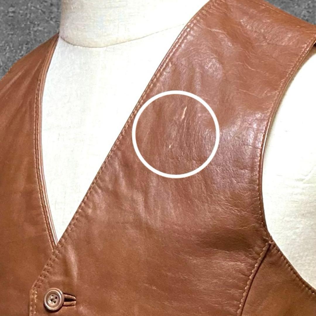 わと Vintage Vest ウイルソンズ レザー革ベストブラウンM