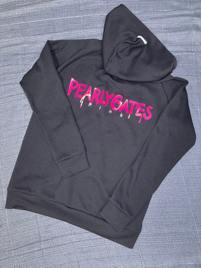 （超美品）パーリーゲイツ、ペイントロゴ、ジップパーカー、サイズ1