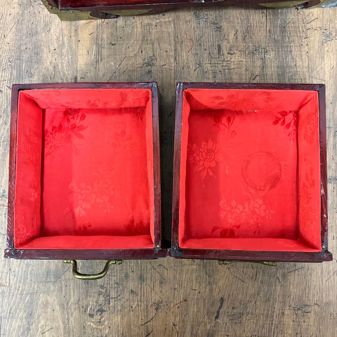 A-3 中国美術 薬箪笥風 小型箪笥 チェスト 抽斗8杯 飾台 道具箱 骨董品