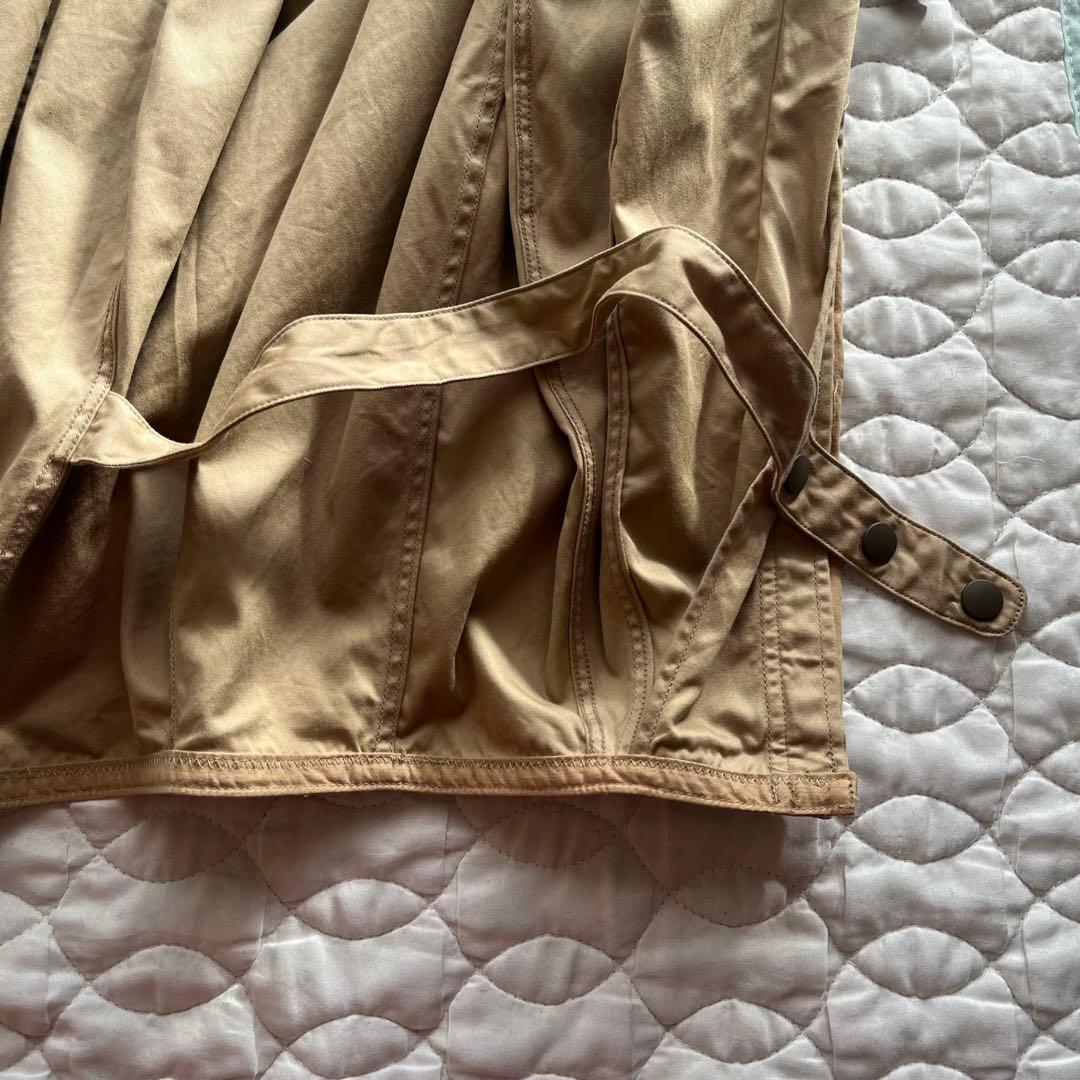 kapital 襟 コーデュロイ ジップアップ ロングコート ベージュ