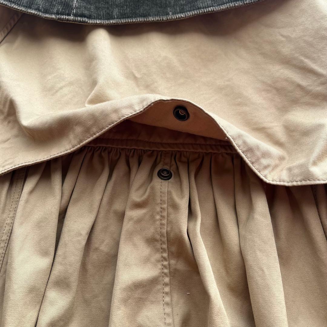 kapital 襟 コーデュロイ ジップアップ ロングコート ベージュ