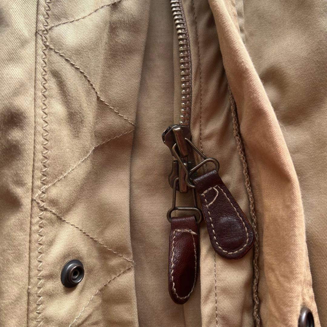 kapital 襟 コーデュロイ ジップアップ ロングコート ベージュ