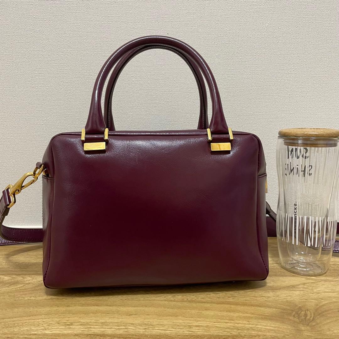 《極美品》TOD’S （トッズ）レザー ハンドバッグ パープル系