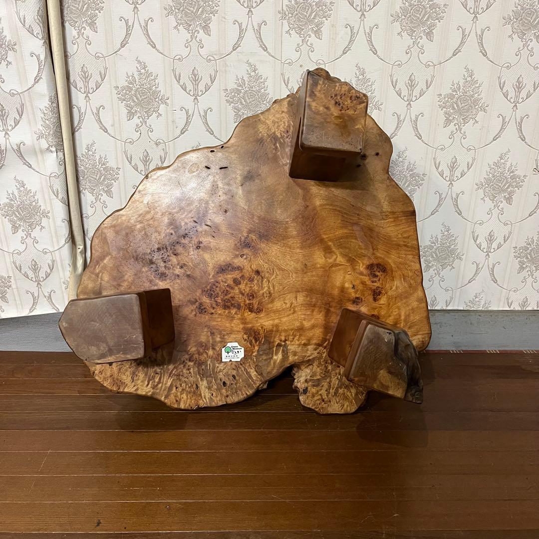 【アンティーク】木製 無垢材 切り株 木の根 座卓 飾り台 花台 古道具 古民家