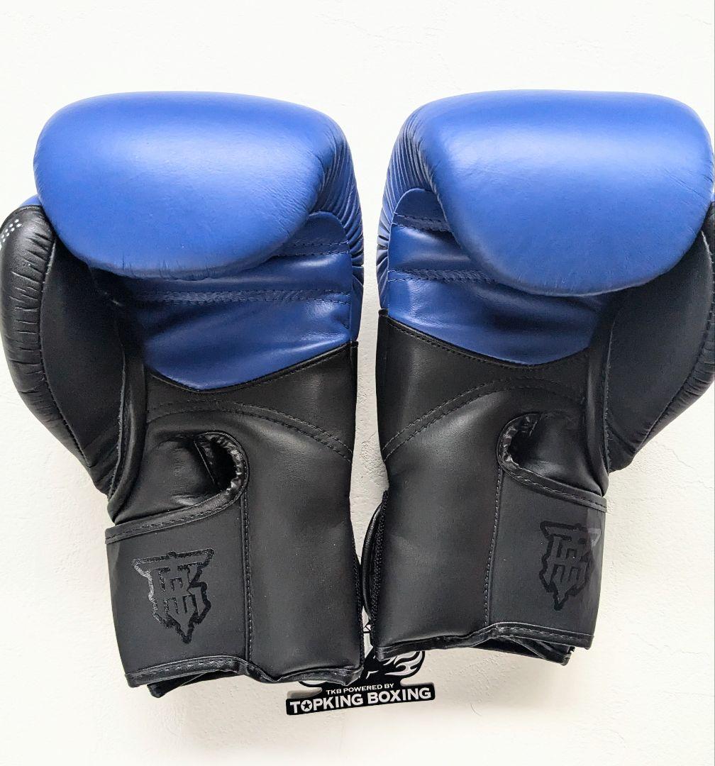 未使用10ozブルー TOPKINGボクシンググローブ 本皮スキンテック