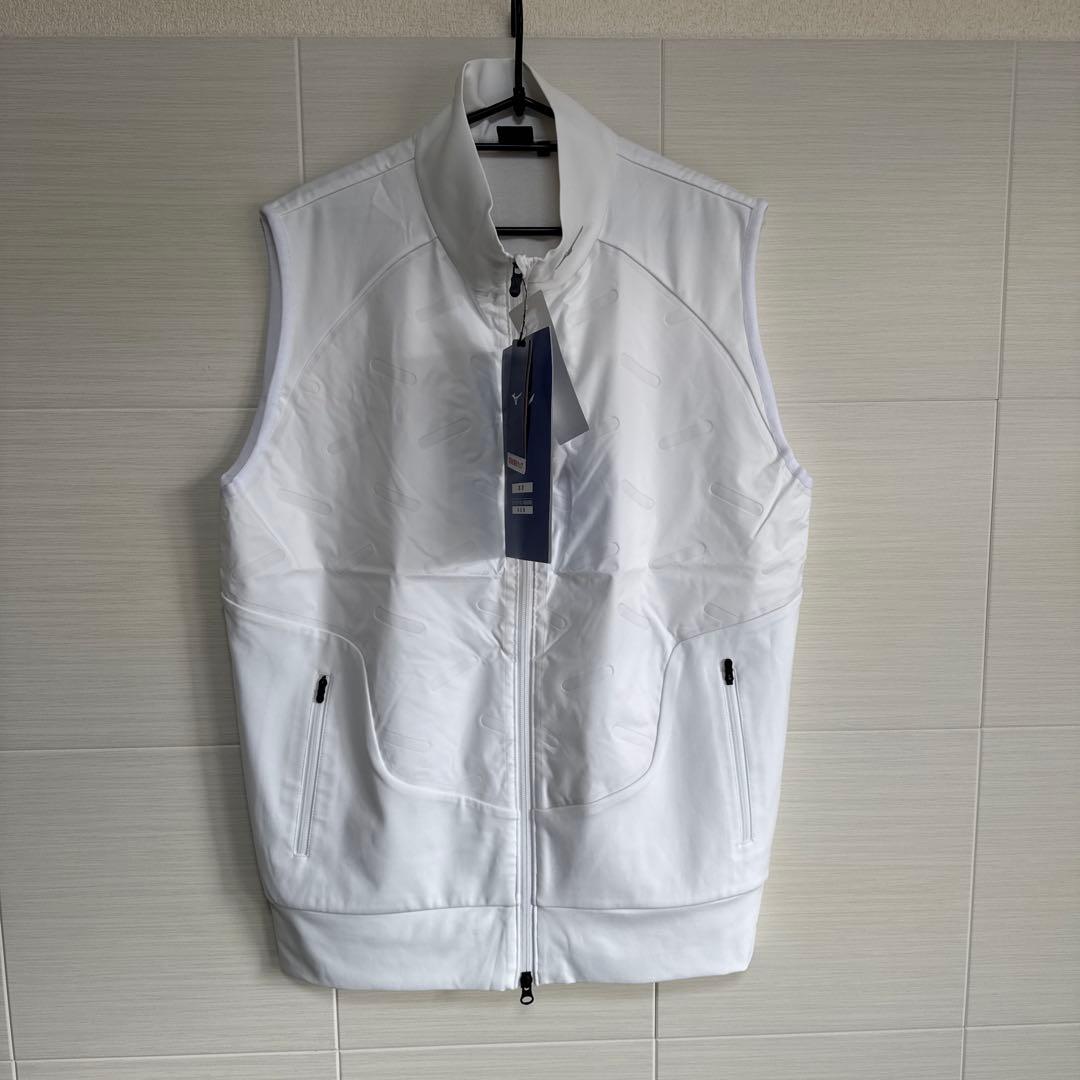 BREATH THERMO　防寒ベスト（ホワイト）エアー注入システム　防風/発熱