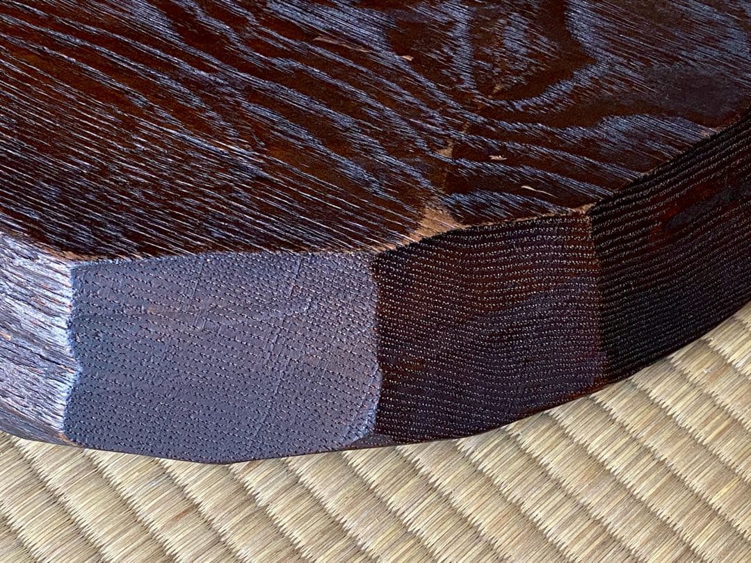 村瀬治兵衛 作【沢栗はつり盆】38cm 大きなサイズ 丸盆 盆手前 茶道具