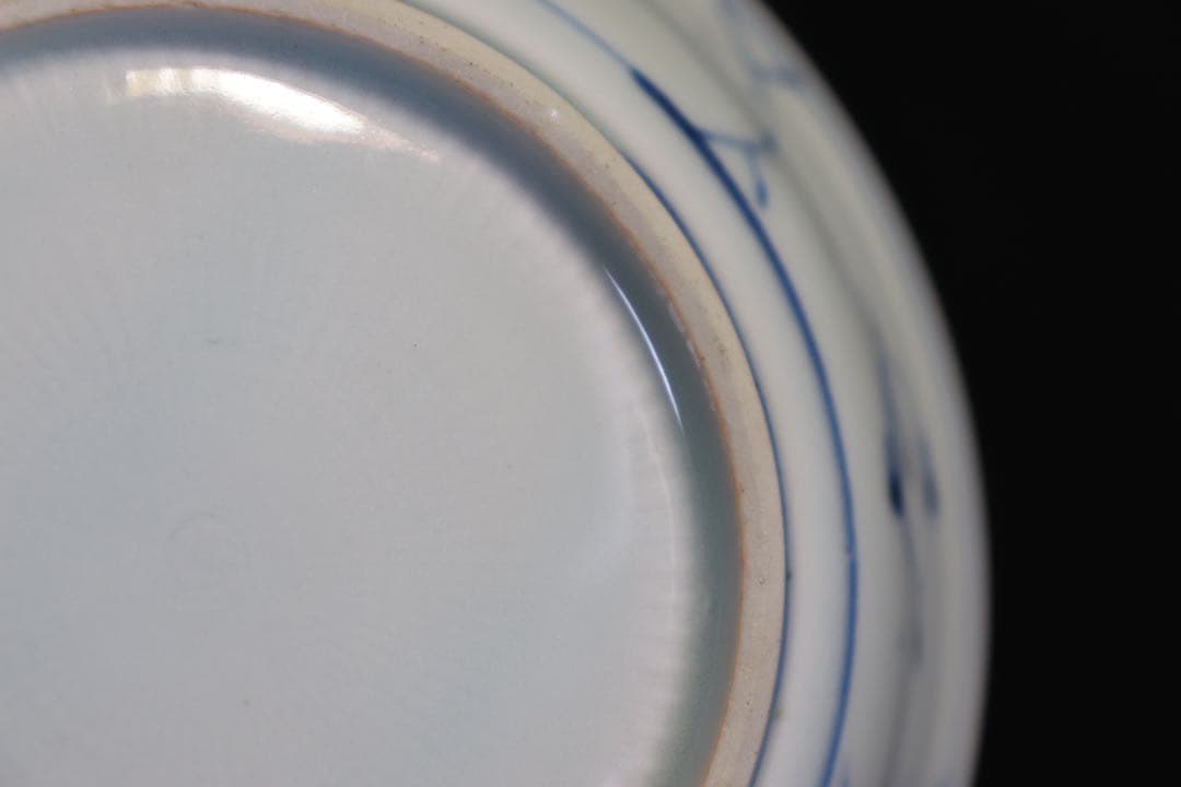 中国　染付中皿4点　芙蓉手　送料込み0721