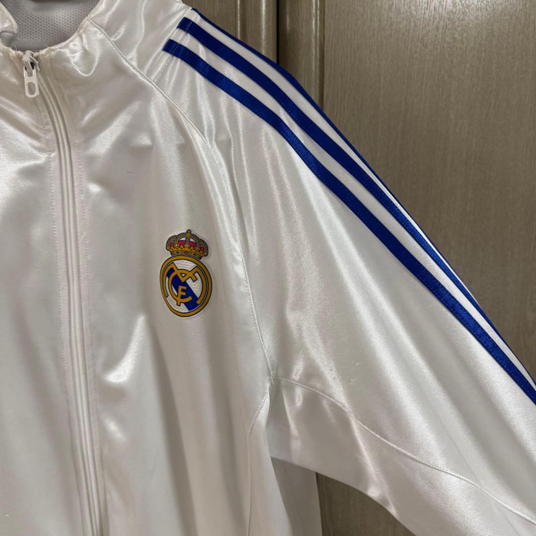 adidas製 レアル・マドリードトラックジャケット 2XOサイズ/ホワイト