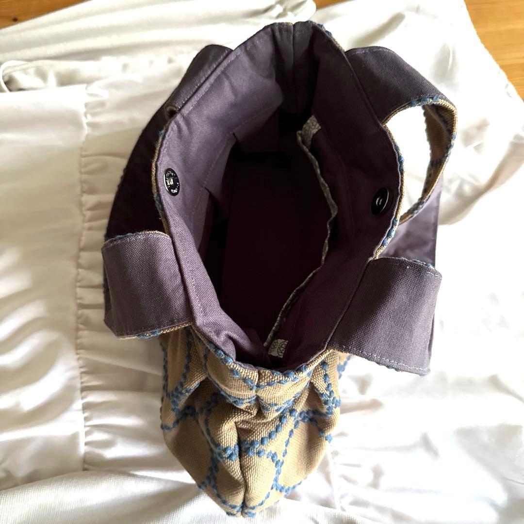 シャトル　ハンドメイド　ミナペルホネン　タンバリン生地　バッグ