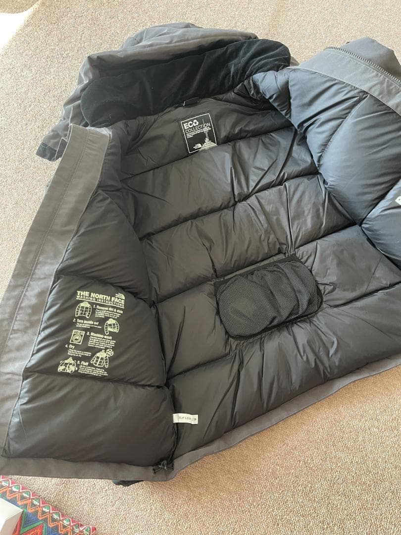 新品　韓国限定ノースフェイス グースダウンジャケット グレー 高級色 メンズ S