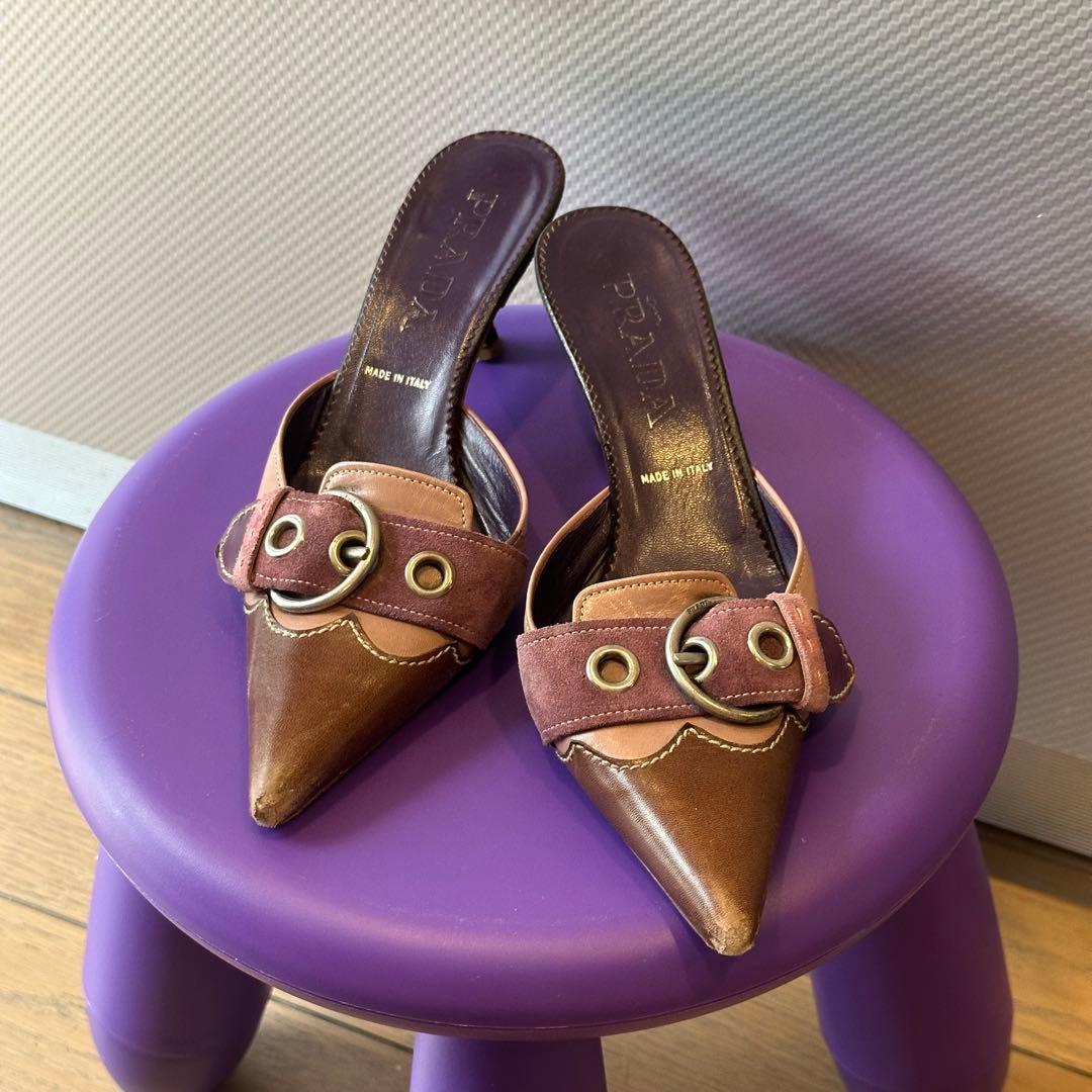 PRADA プラダ ポインテッドトゥミュール