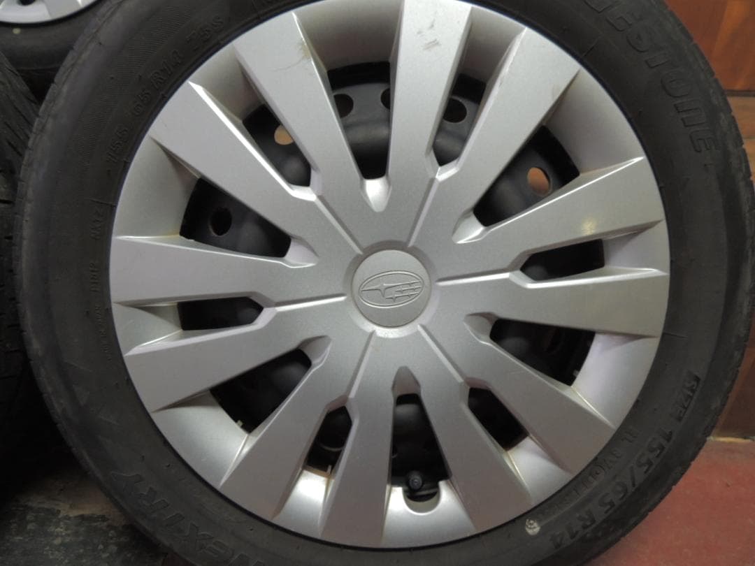 A41　155/65R14　ブリヂストン　4本　ステラに　トレッド面に傷有り