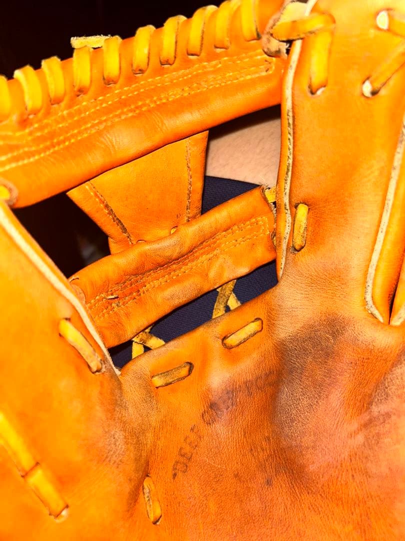 の*ー様 久保田スラッガー　軟式グローブ 内野用　オレンジ