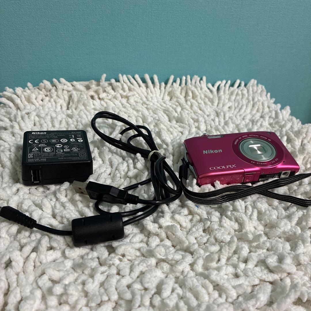 Nikon COOLPIX S3300 ピンク 動作確認済 純正バッテリ　充電器