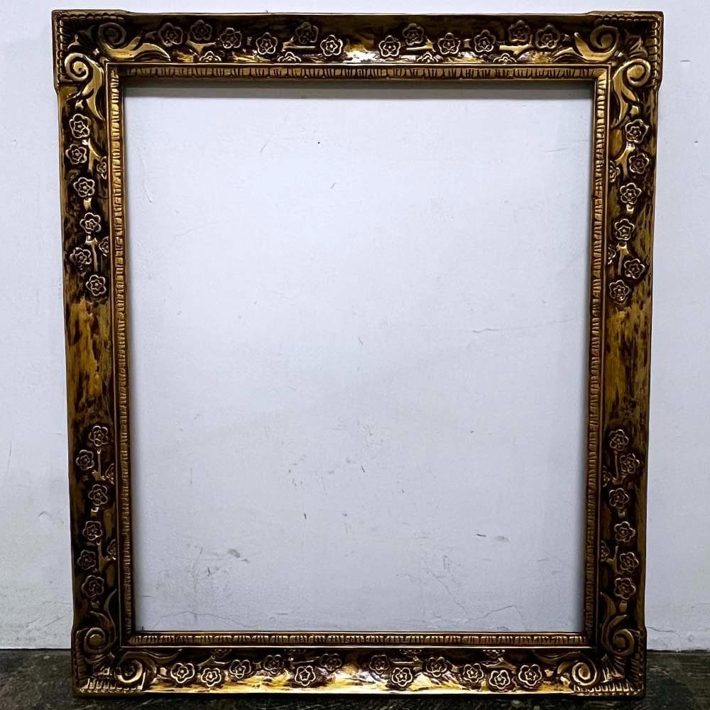 ヴィンテージ額縁 木製フレーム870×750mm①/金ゴールドアンティーク古着屋