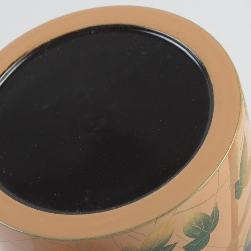 茶道具　塗師　翠甫作　朝顔蒔絵　茶器　共箱　V　9901