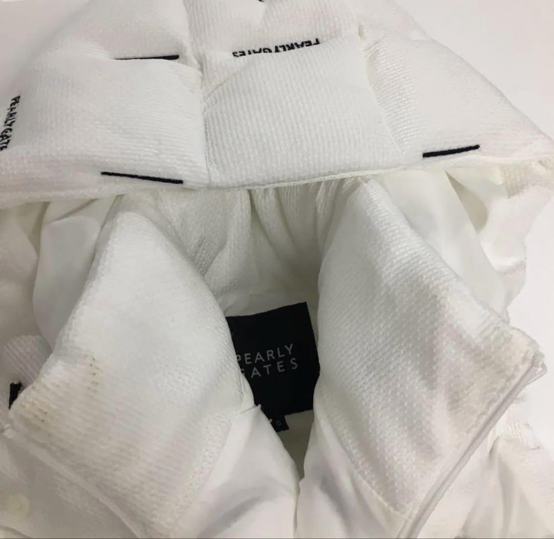 パーリーゲイツ 中綿ベスト ホワイト 刺繍 ゴルフ レディース 0(S)