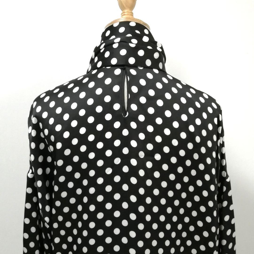 極美品✨ サンローラン　近年モデル　ドット ブラウス　ボウタイ　リボン　ゆったり