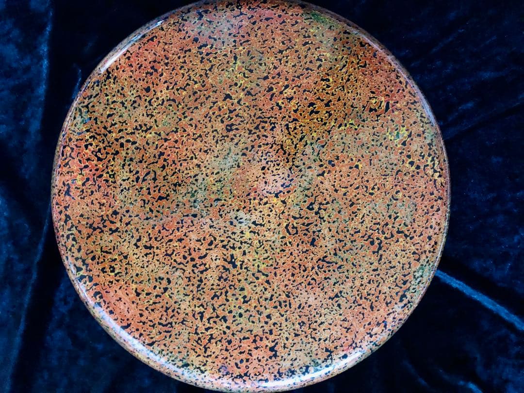 絢爛！瑠璃色おひつ ・茶櫃・漆器・茶碗入れ・収納箱★モダン・レトロ・ヴィンテージ