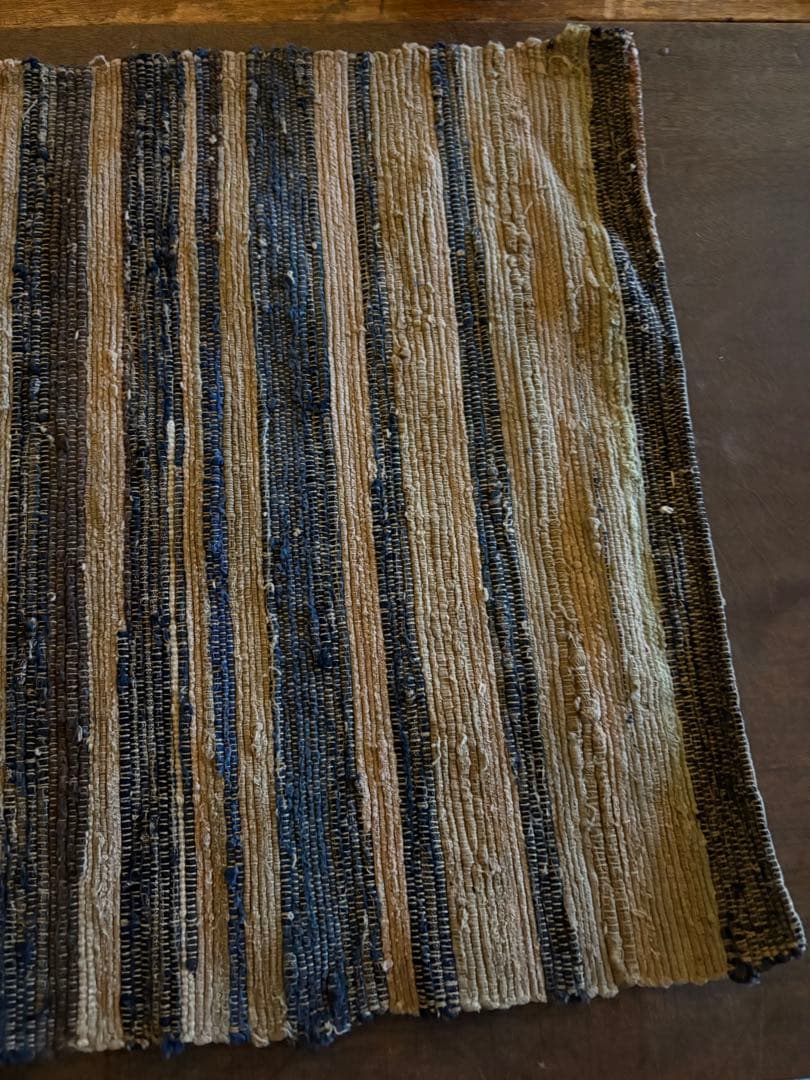 古布 裂織 34×163cm ボロ　アンティーク　ヴィンテージ　裂き織り