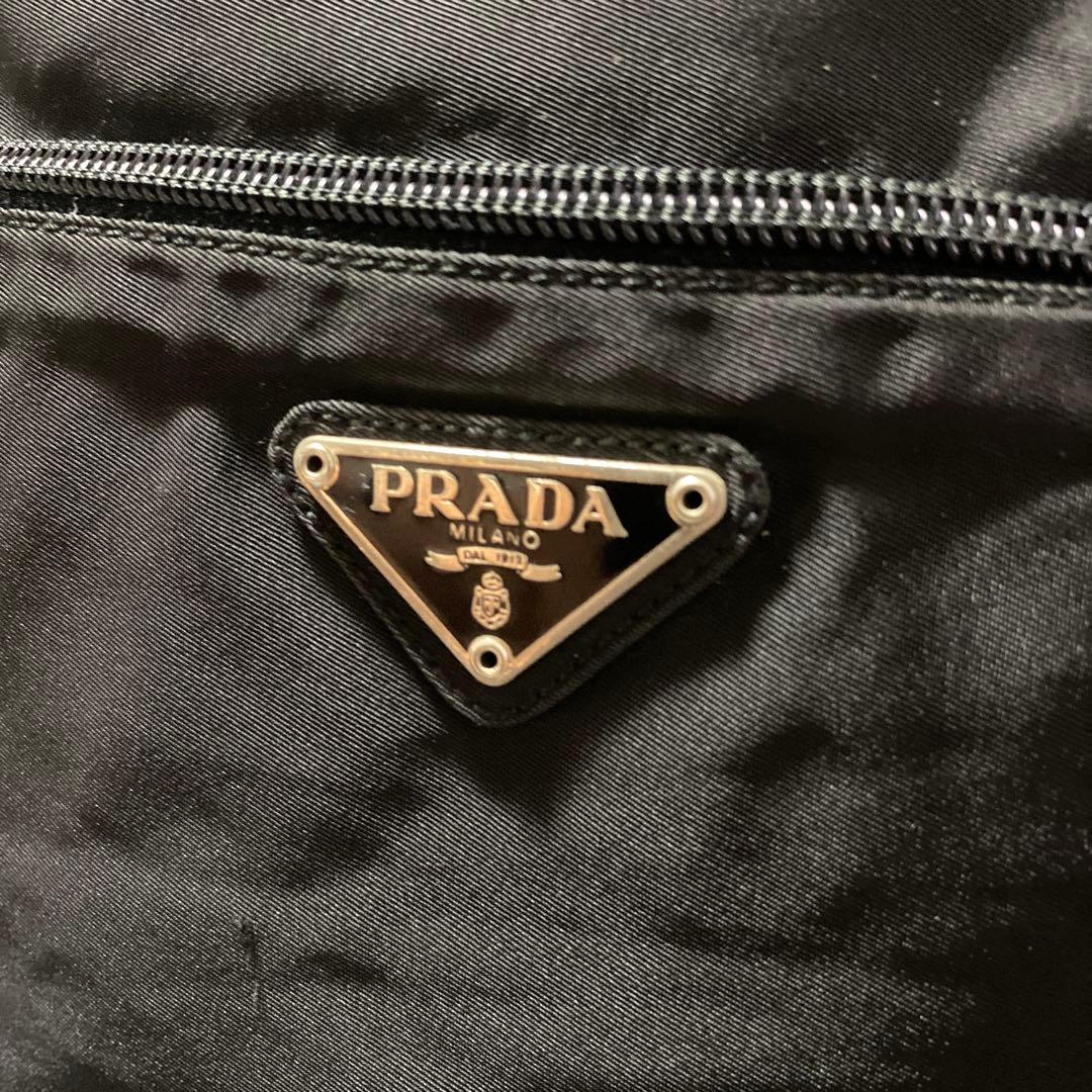 ✨美品✨PRADA トートバッグ ハンド ナイロン ロゴ 三角プレート 黒
