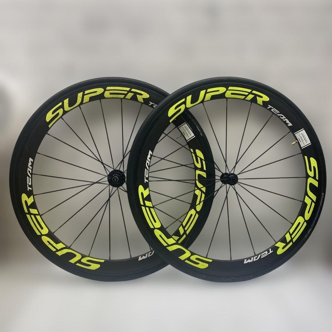 SUPER TEAM カーボンホイール クリンチャー 前後ホイール 11S
