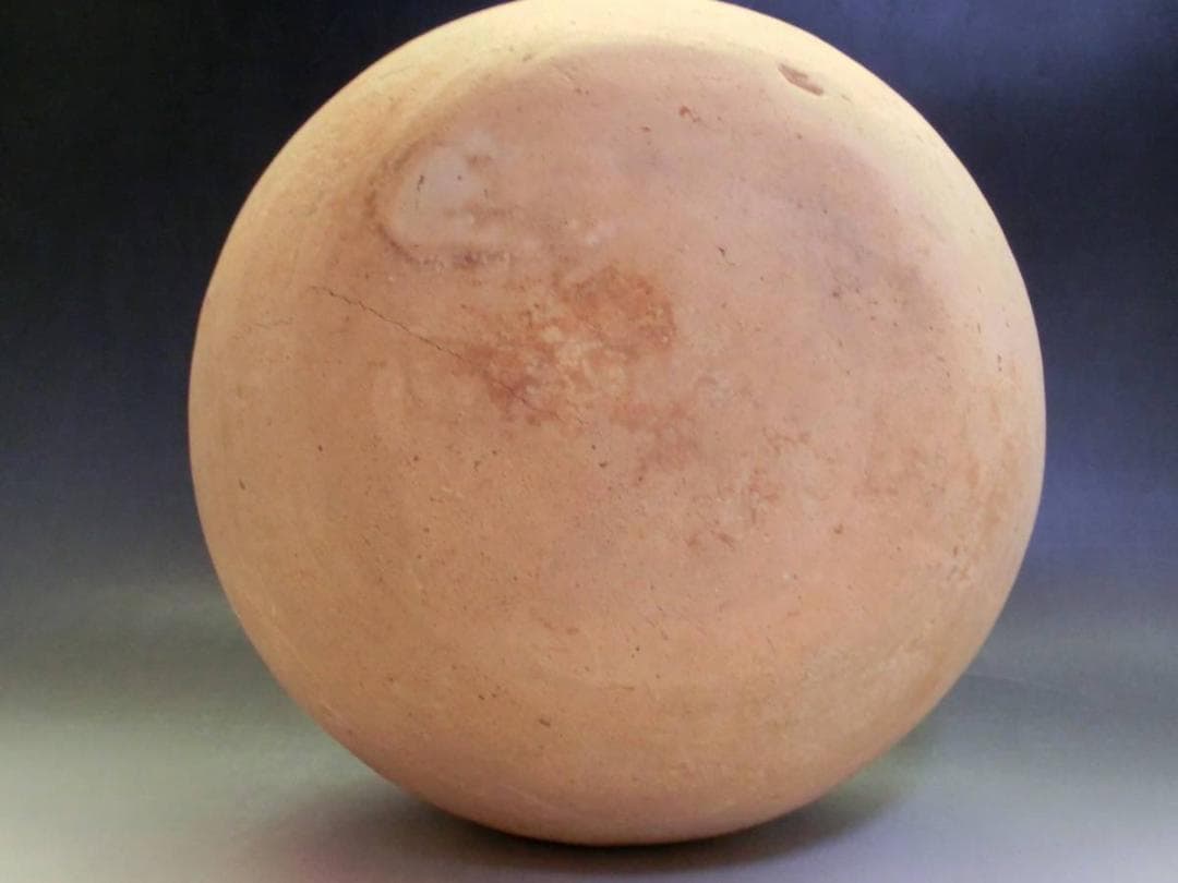 土器■須恵器 発掘品 下蕪 丸壺 花瓶 大壷 古美術 時代物 骨董22.8cm■