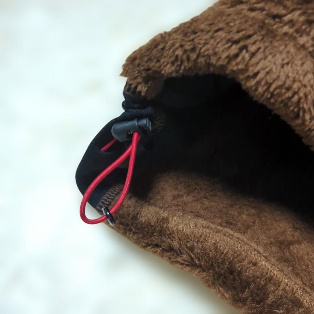 ブリーフィング　フリース　プルオーバー　フーディー　ブラウン M