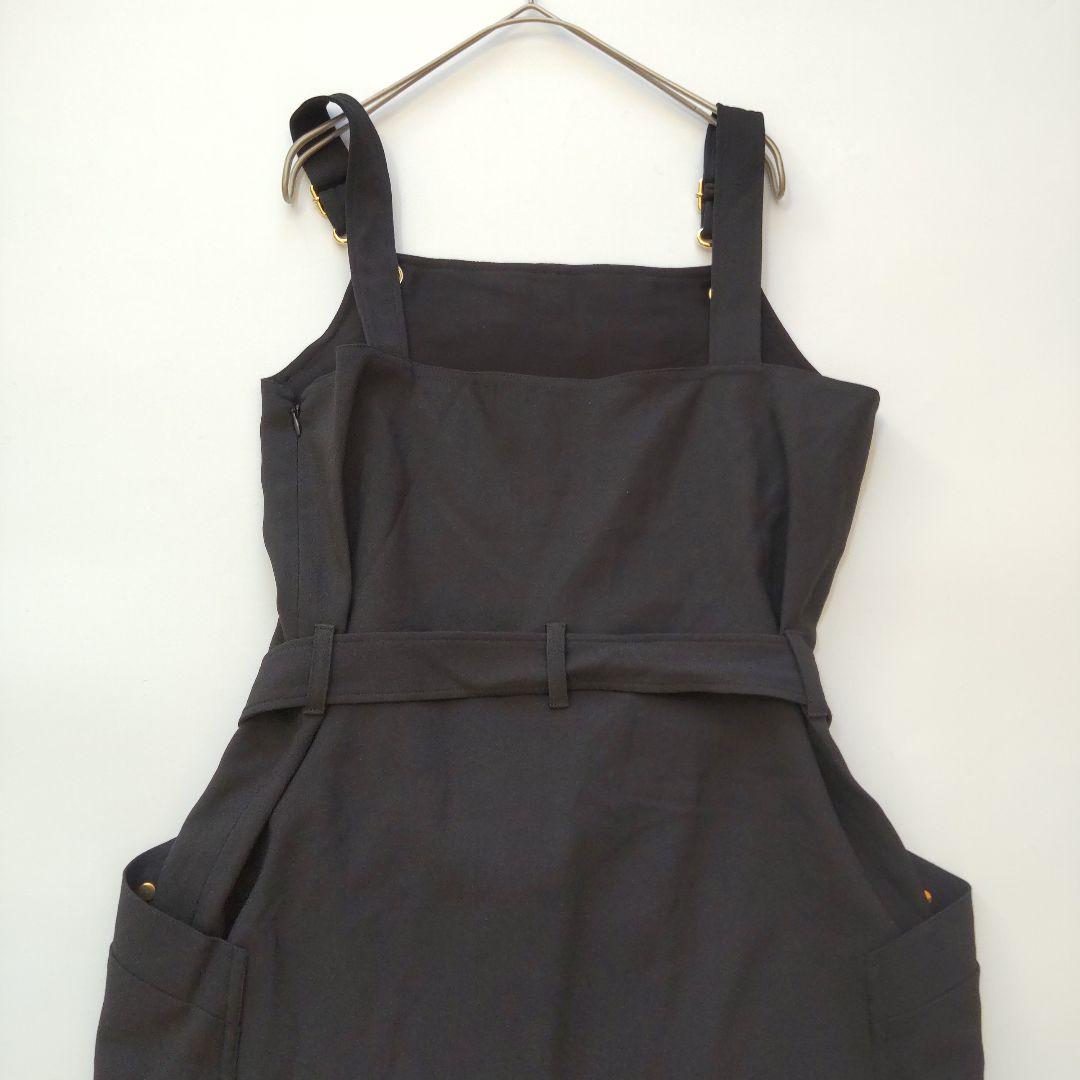 未使用級 23SS セリーヌ トリオンフ エプロン ワンピース ブラック 36