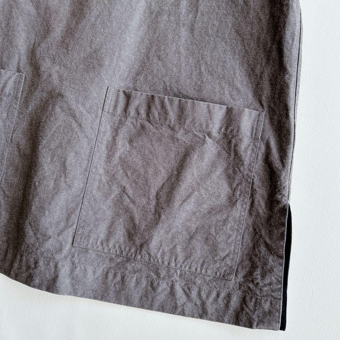 MHL. ⿻ メランジ コットンシャンブレー プルオーバー ルーズ ナチュラル