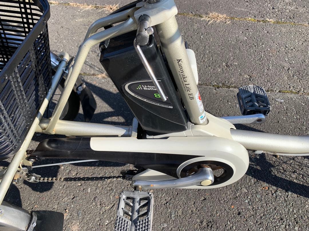 【動作確認済】 送料無料 Panasonic電動アシスト三輪自転車8Ah内3速