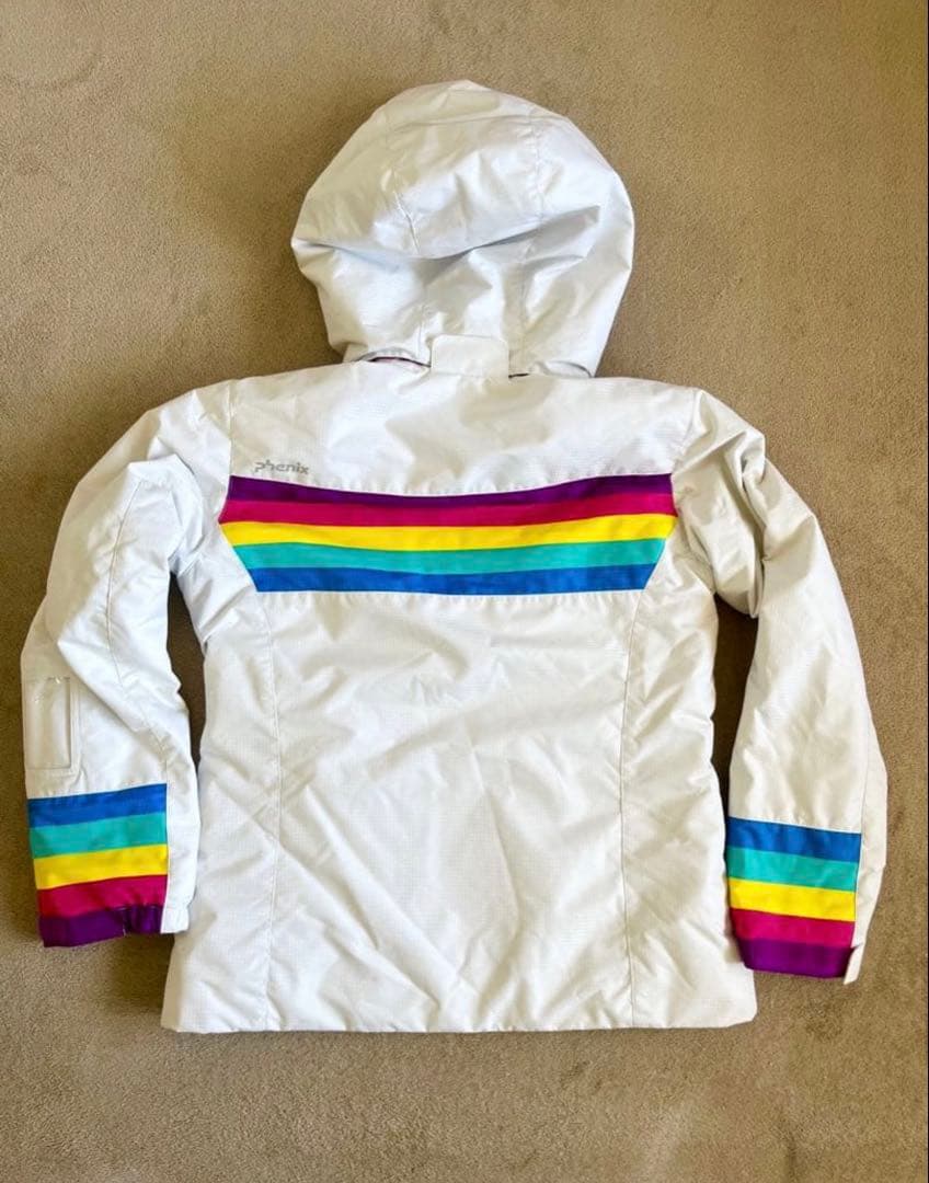 子ども用 スキーウェア ホワイト/ピンク/レインボー