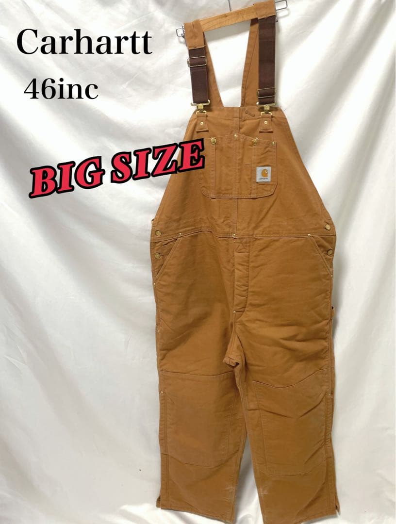 専用　　　オーバーオール 46インチ　ダック地　ダブルニー　キャメル