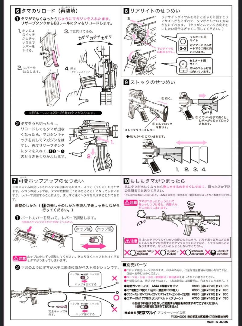 東京マルイ カスタム品　コルト　M4A1 カービン　ボーイズ　金属ピニオンギア