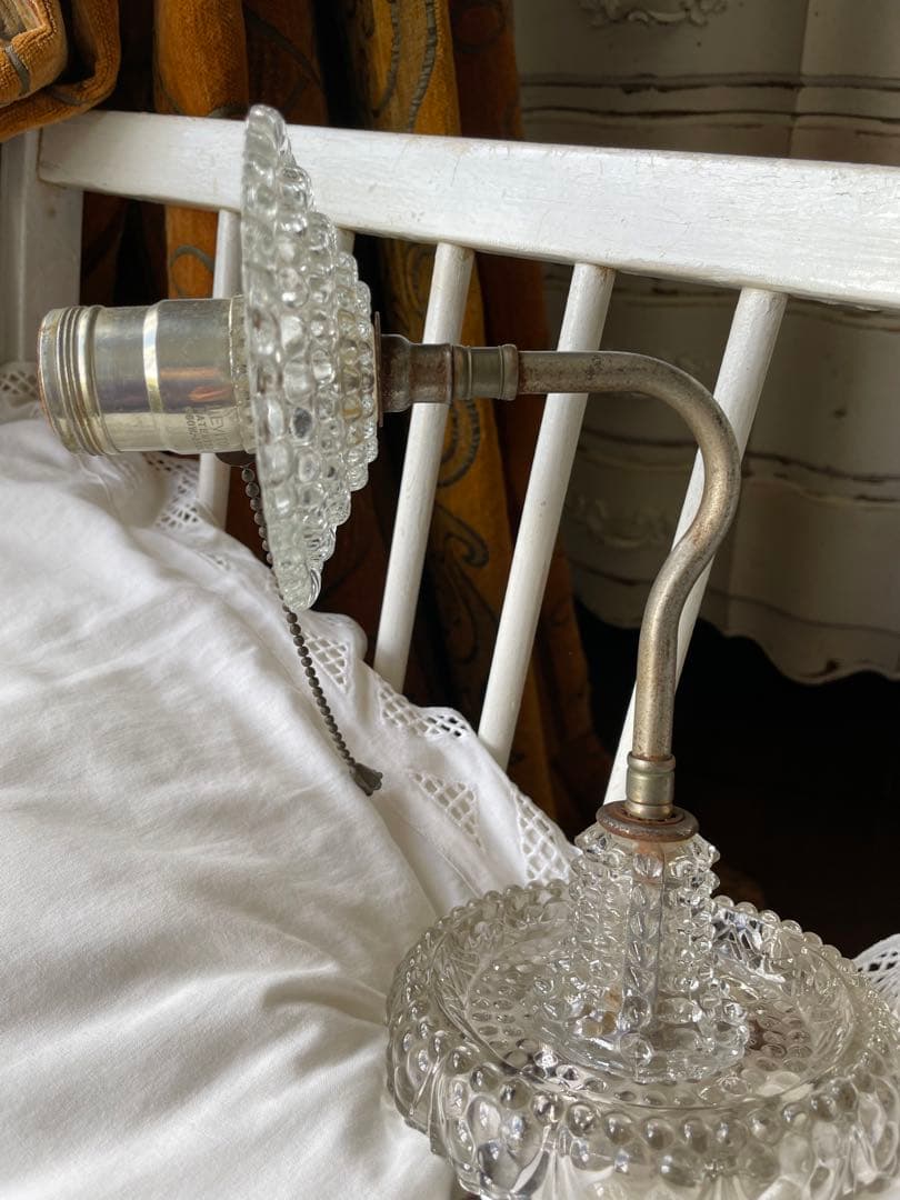 アンティーク　ウォール　壁掛け　ランプ　ミルクガラス　ガラス　シェード　アメリカ