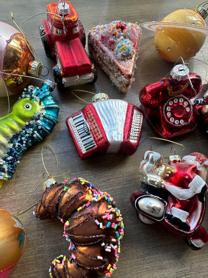 フライングタイガー　ガラス製オーナメントセット クリスマス　12個セット