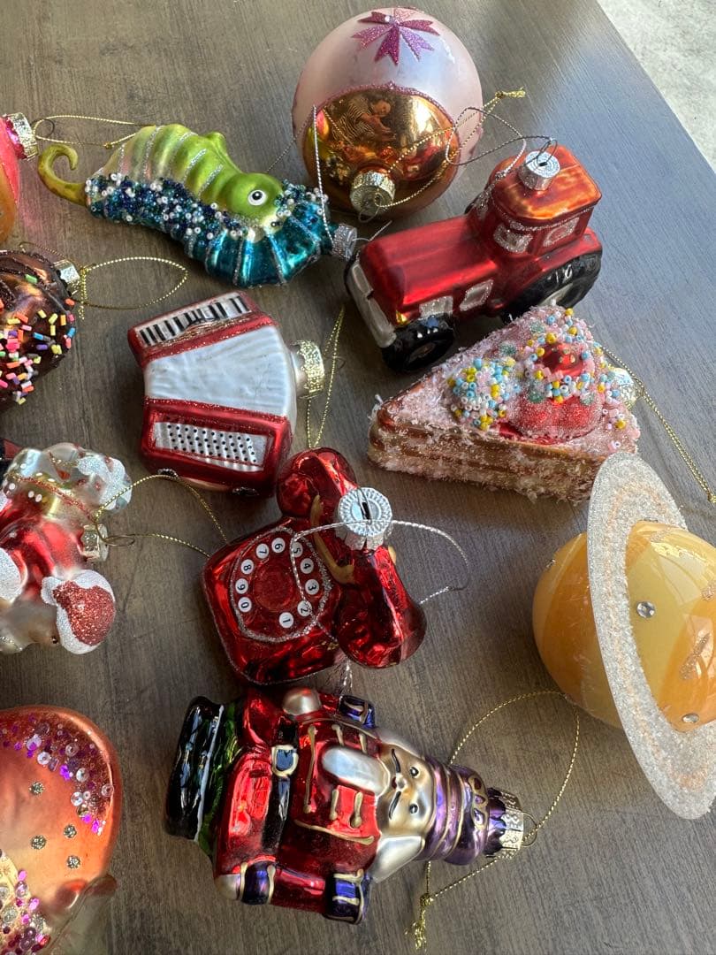 フライングタイガー　ガラス製オーナメントセット クリスマス　12個セット