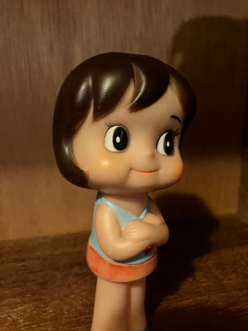 当時物 ソフビ人形 手塚治虫 女の子 サンヨー 上新 昭和レトロ 企業物