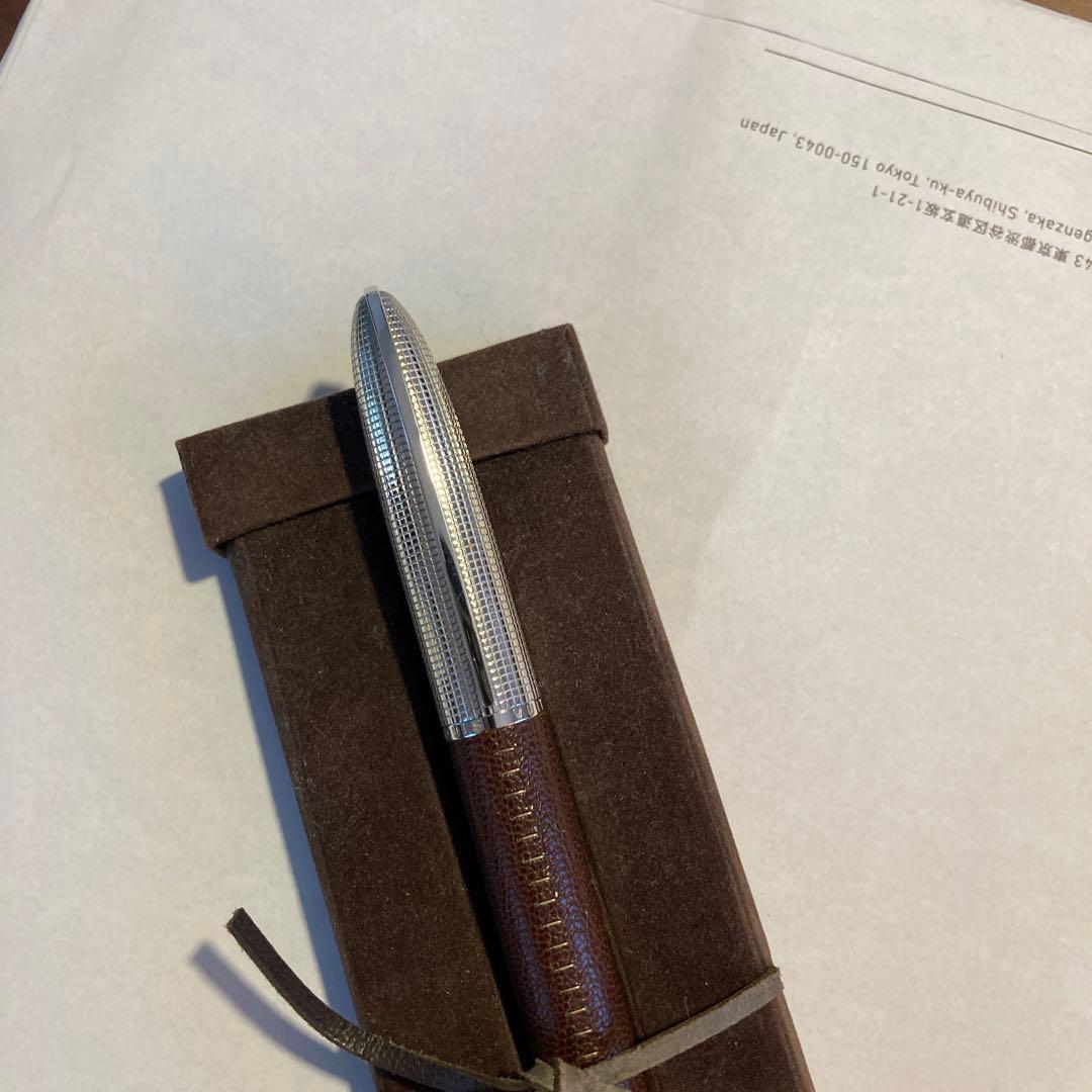 【極美品】ルイヴィトン ボールペン ドックキュイール ローラーボール　ブラウン