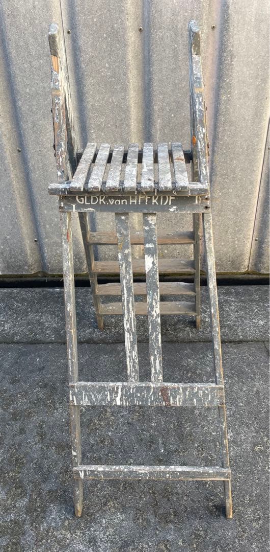 ビンテージ/イギリス/英国製/木製/大型/ラダー/脚立/ディスプレイ/店舗什器②