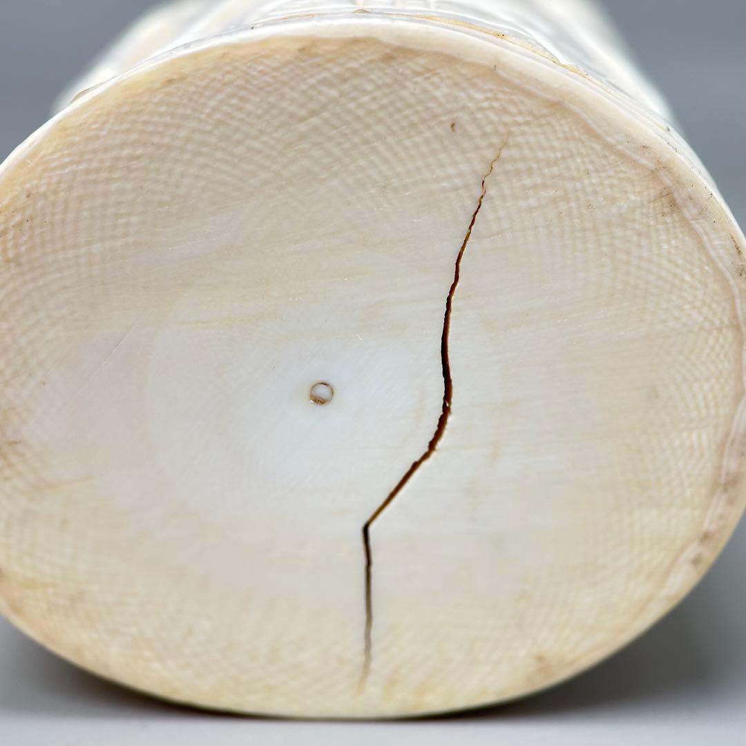 A28彫刻極上根付天然素材アンティーク骨董飾り物古美術置物細密細工354g