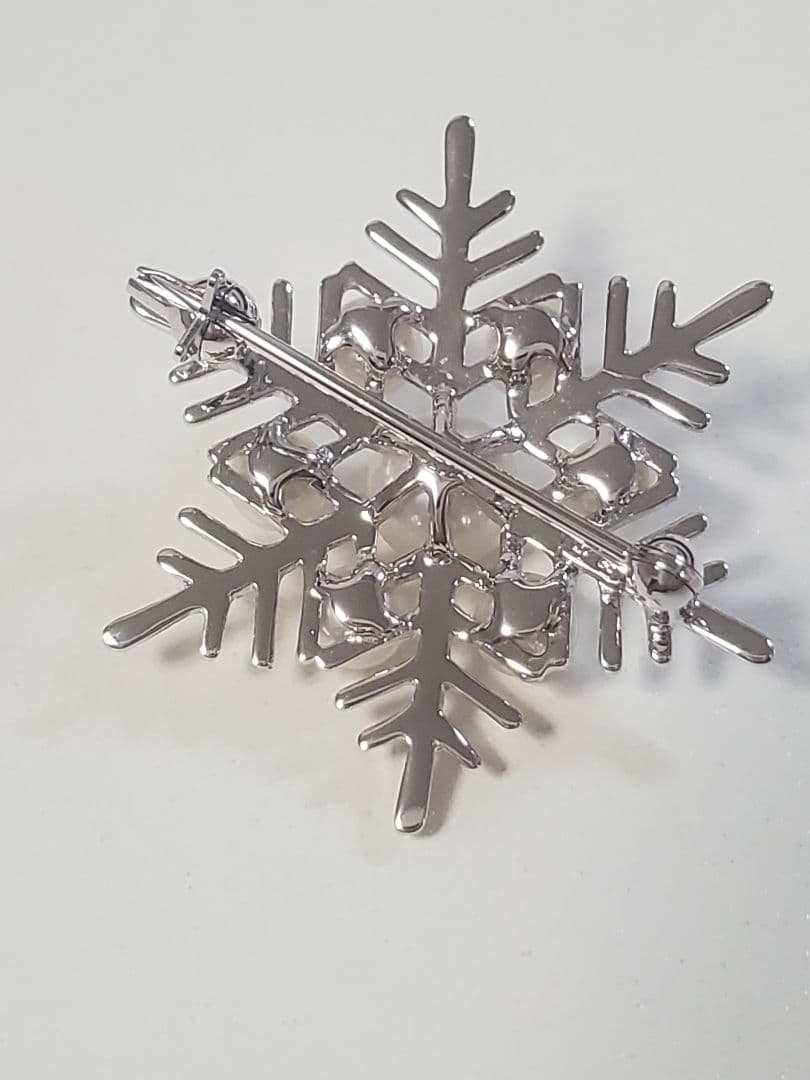 ミキモト　パール　ブローチ　雪の結晶　スノーフレーク