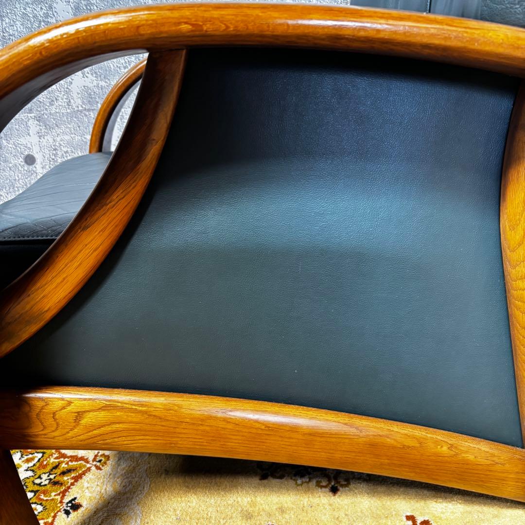 ꧁カリモク家具 karimoku꧂1人掛けアームソファ レザー 革 チェア