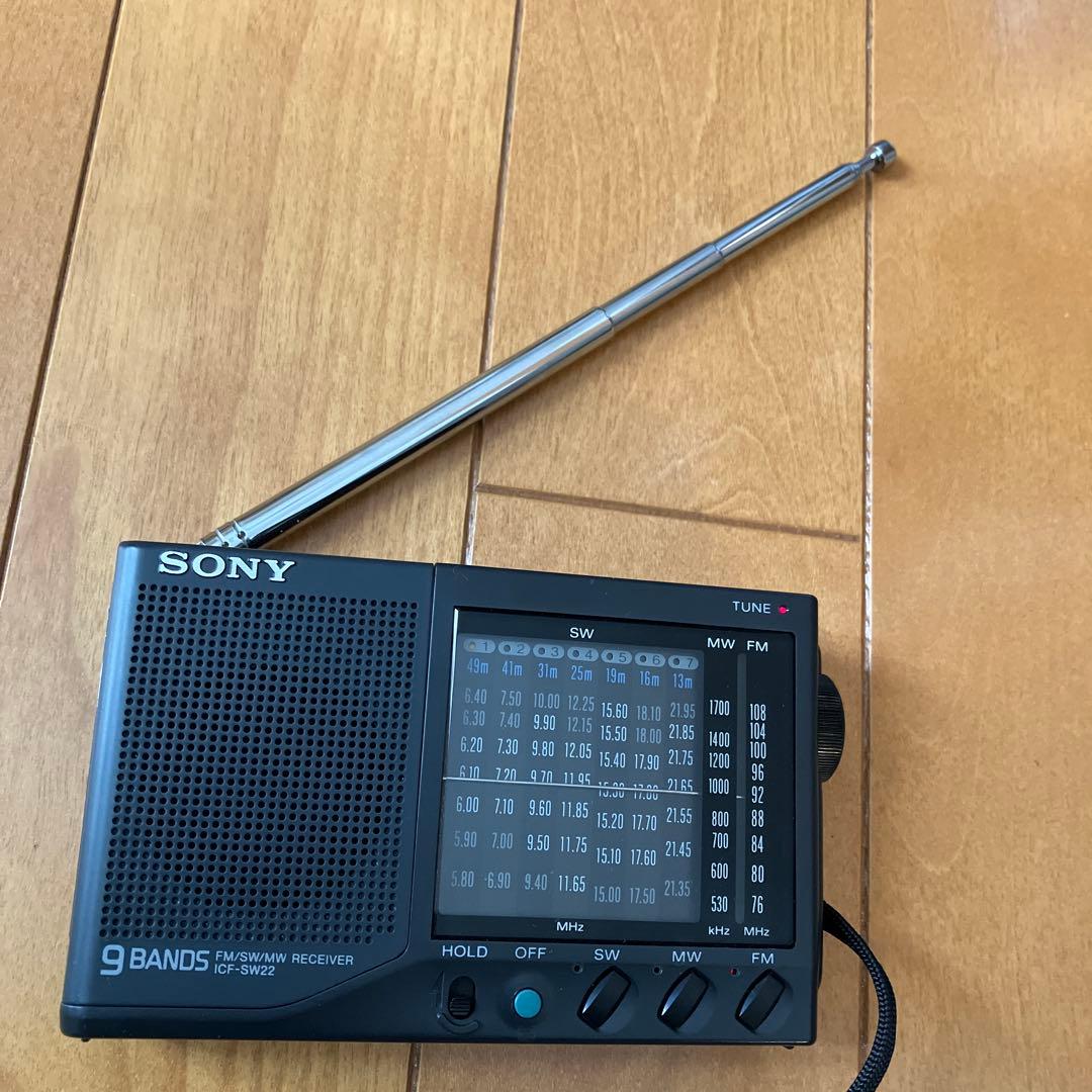 SONY ICF-SW22 9バンドポータブルラジオ 美品　ラジオ受信確認済み